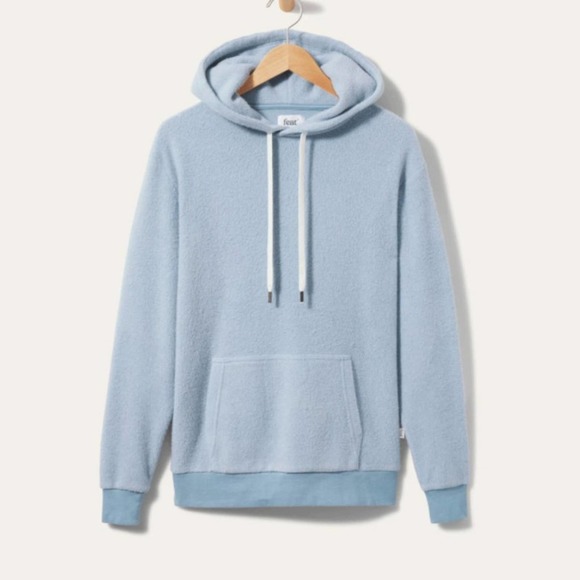 FEAT BlanketBlend Blue Hoodie Front Pocket SZ Medium - Picture 1 of 10